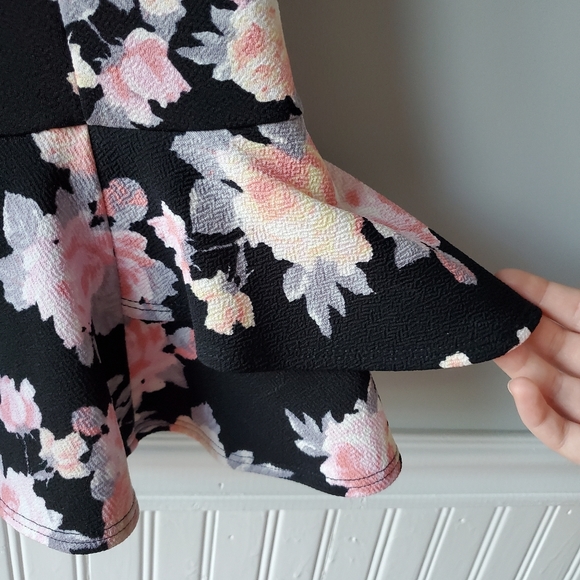 A. Byer Stretchy Flare Peplum Blouse - Picture 9 of 16